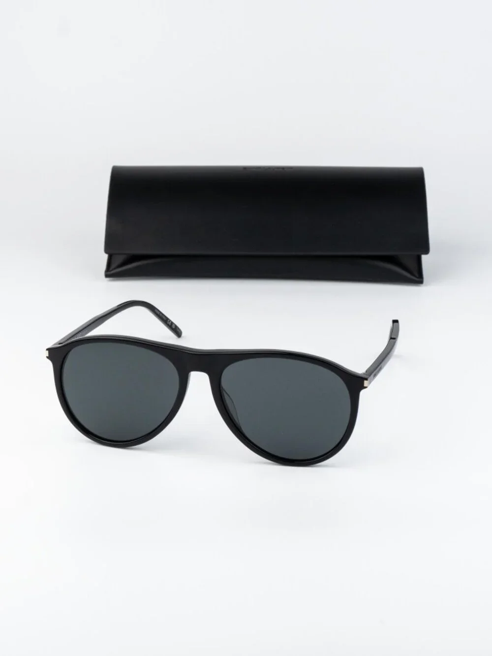 Saint Laurent Women Sunglasses Black Grey Pilot SL667 001 NEW AUTHENTIC